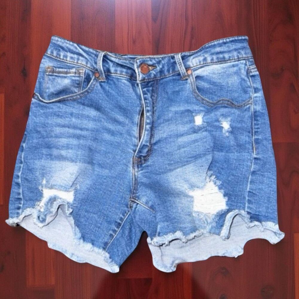 Black Label Distressed Cut Off Jean Shorts Size Large Size 27 Large #59